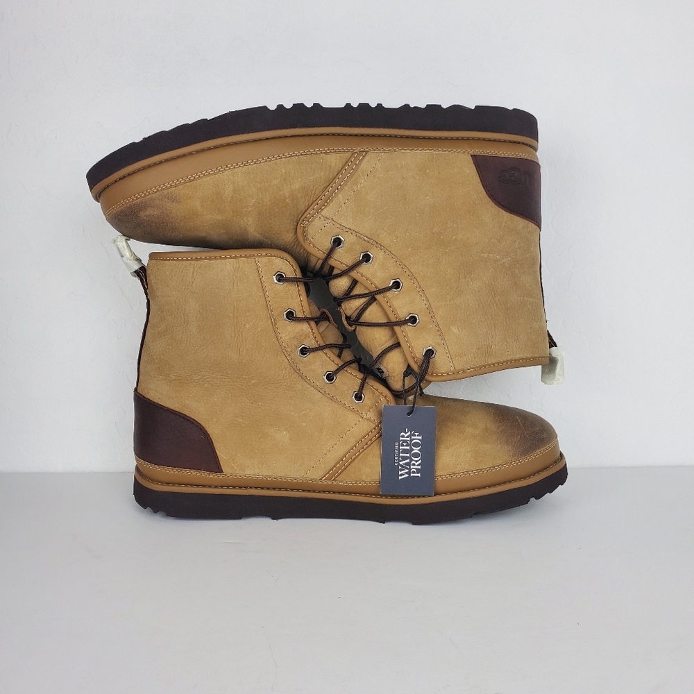 UGG Men Harkley Desert Sand Waterproof Leather - Picture 10 of 12